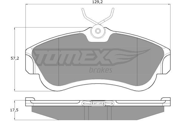 TOMEX BRAKES stabdžių trinkelių rinkinys, diskinis stabdys TX 10-95